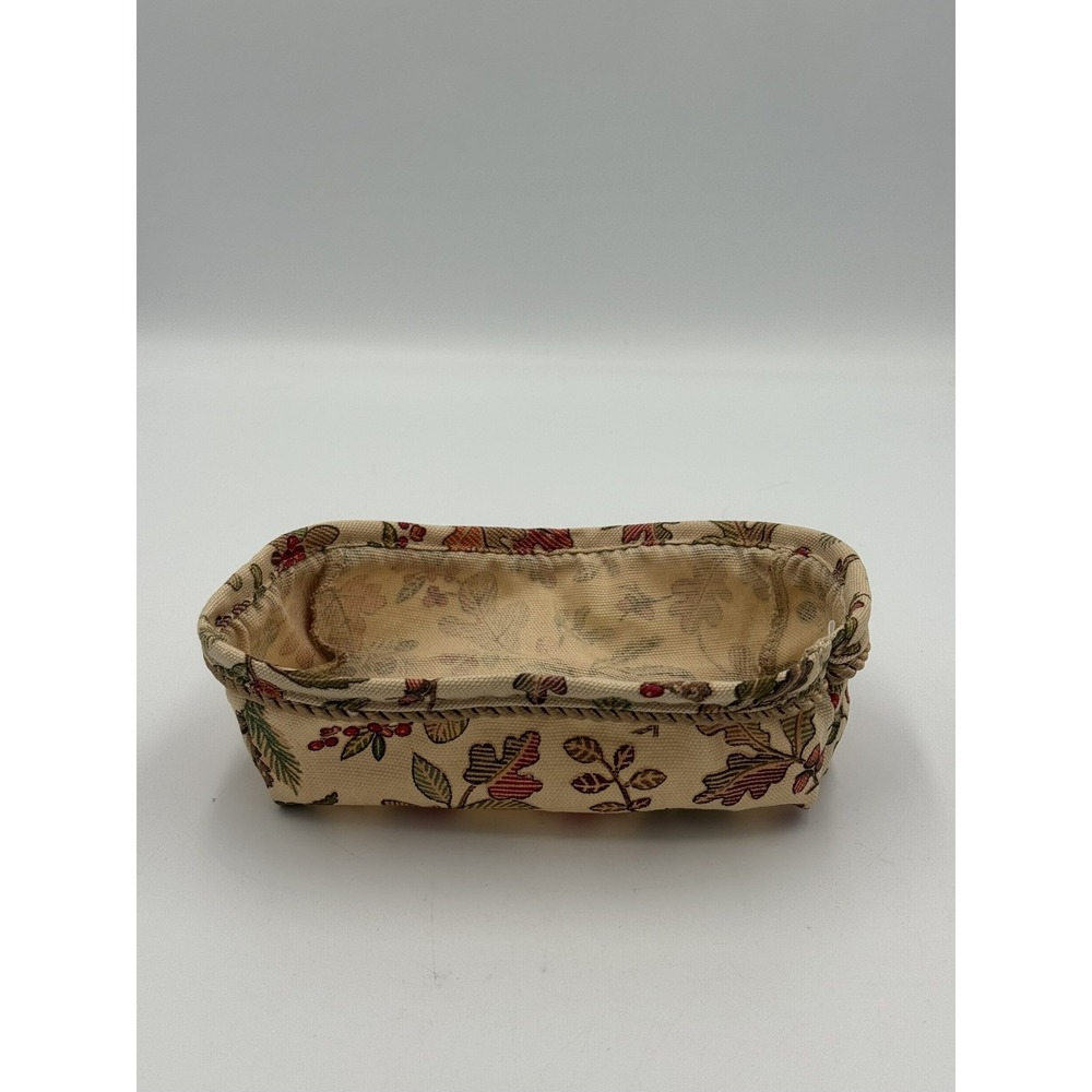 Longaberger Small Loaf Biscuit Basket Autumn Path Corded Fabric DI Liner Only